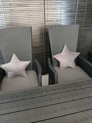 Conjunto Muebles Jardín: Sofá Esquinero, 2 Sillone