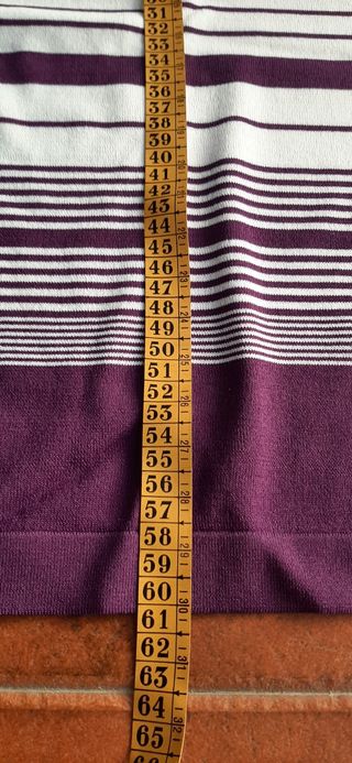 Jersey Punto Roma T. XXL Morado Rayas