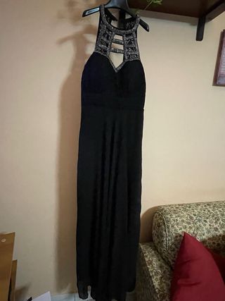 Abito da sera elegante nero con argento