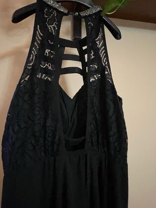 Abito da sera elegante nero con argento