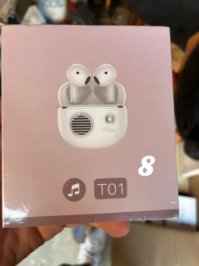 Auriculares T01 Blanco y Rosa
