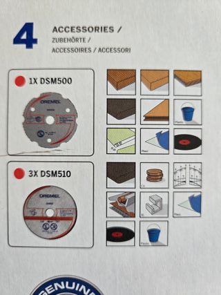 DREMEL DSM20. CORTADORA MULTIMATERIALES. +DISCOS. 