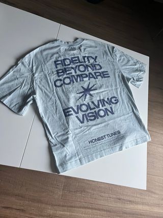 Camiseta Evolving Vision Oversized Blue Minimal 