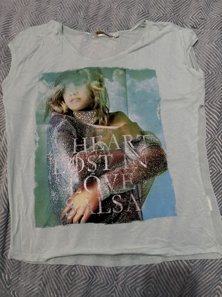 Camiseta Mujer Talla L con Estampado