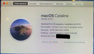 MacBook Pro 13 2012 Gris Espacial