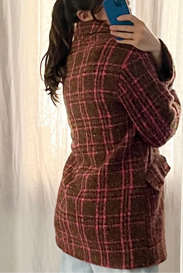 Cappotto Zara marrone e fucsia