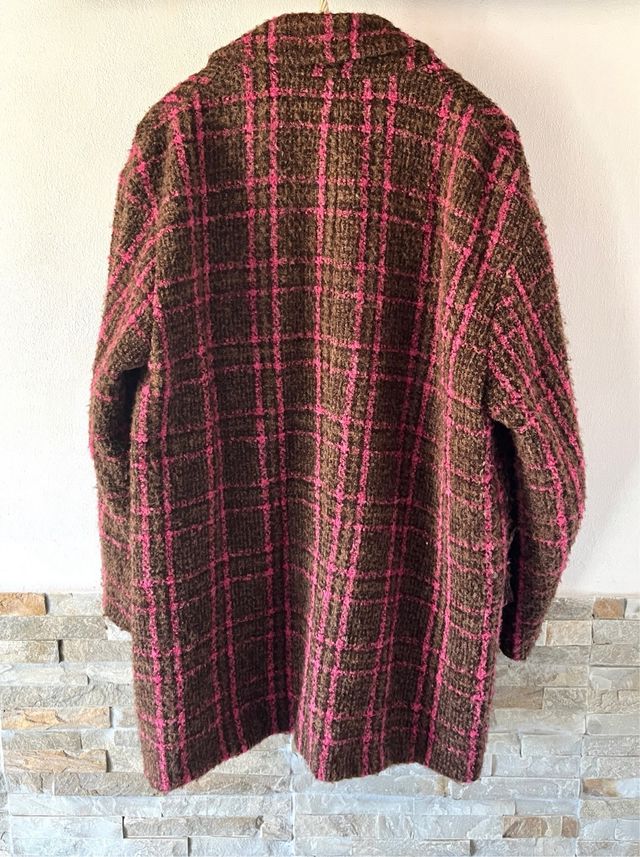 Cappotto Zara marrone e fucsia