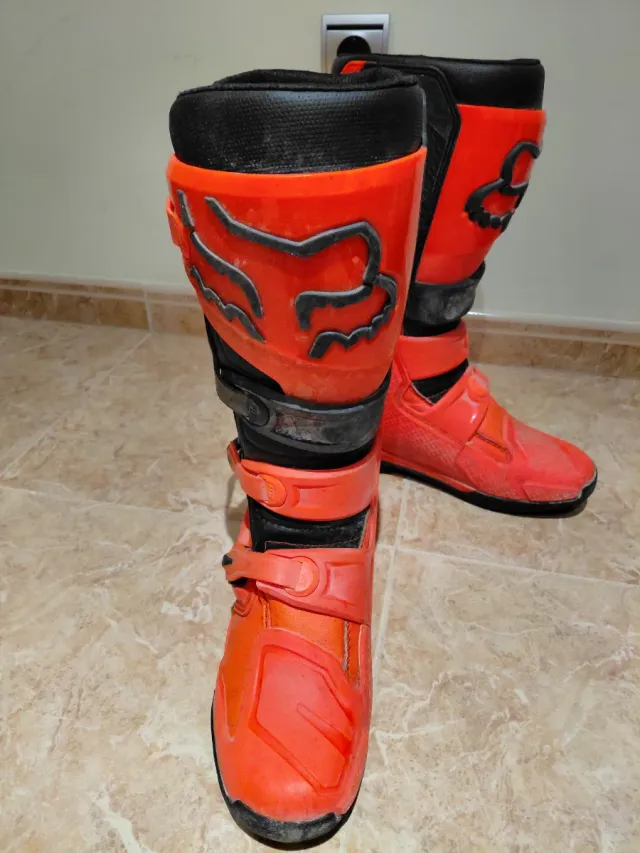 Botas Motocross Naranja y Negro
