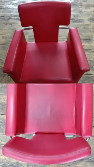 4 Sillones Peluquería Rojos