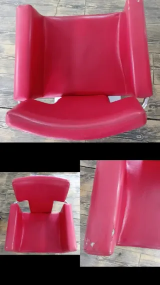 4 Sillones Peluquería Rojos