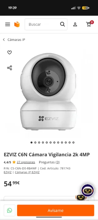 Cámara Ezviz C6N 4MP 2K