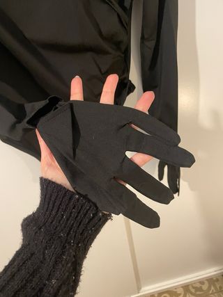 Body manga larga con guantes