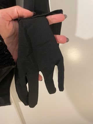 Body manga larga con guantes