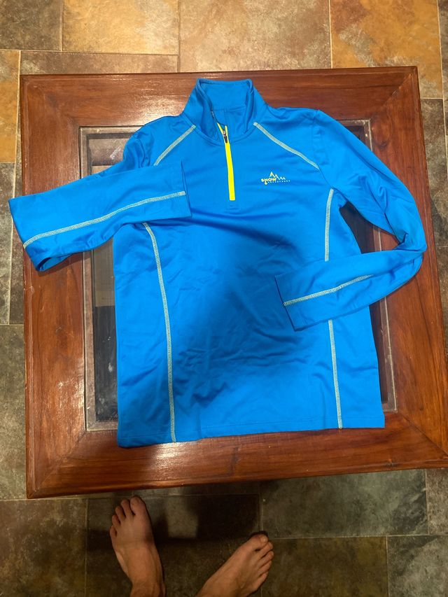 Jersey Snow Peak azul para frío