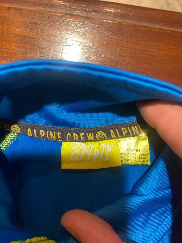 Jersey Snow Peak azul para frío