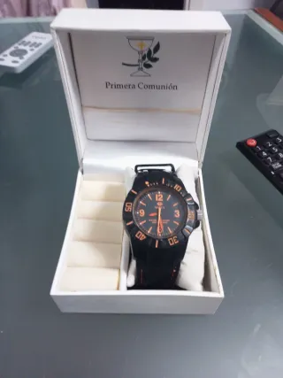 Reloj Marea Negro y Naranja