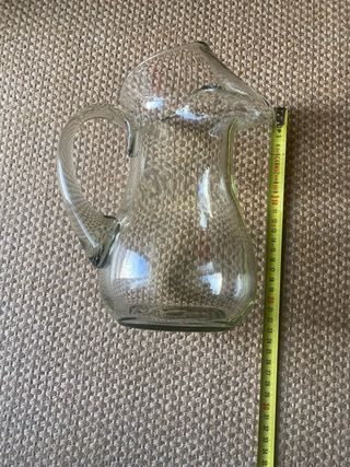 Jarro de vidro soprado vintage