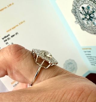 Anillo Oro 14K Diamantes 2.73 ct + HRD Certificado