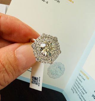 Anillo Oro 14K Diamantes 2.73 ct + HRD Certificado