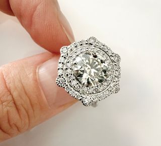 Anillo Oro 14K Diamantes 2.73 ct + HRD Certificado