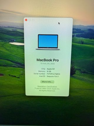 MacBook Pro 13 M1 (2020) - 8GB 256GB SSD Plateado