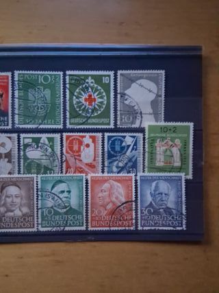 Sellos Alemania 1953 año completo.