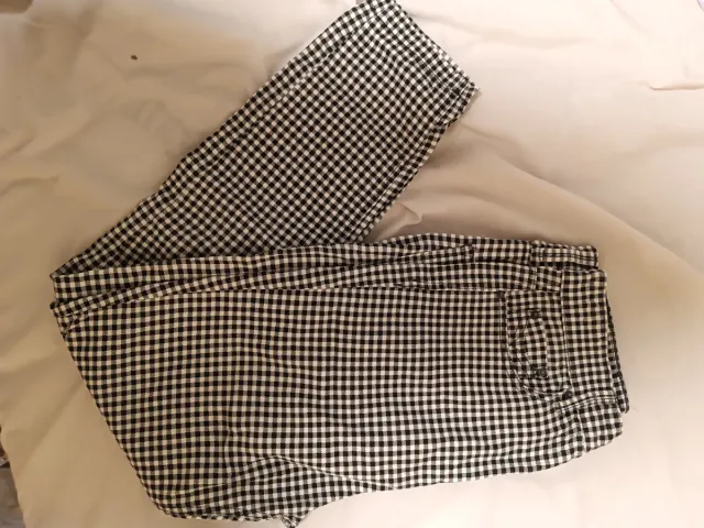 Vaqueros a cuadros blanco y negro