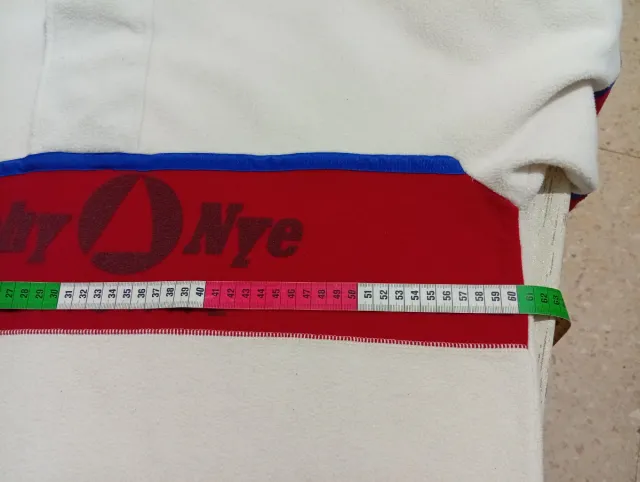 Felpa in pile Murphy & Nye beige e rossa Taglia L 