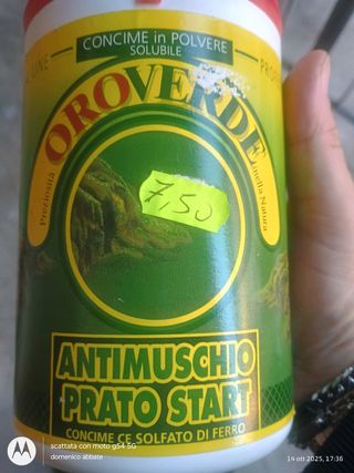 Concime OROVERDE solfato ferroso 1 kg Antimuschio