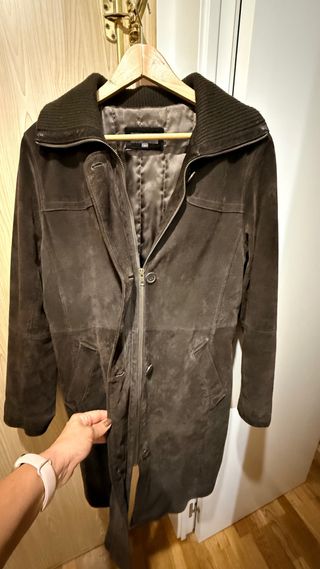 Chaqueta de ante marrón