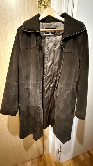 Chaqueta de ante marrón