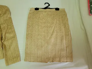 Vestido de fiesta beige encaje Aqua