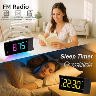 Reloj Despertador Digital Proyector Radio FM NUEVO