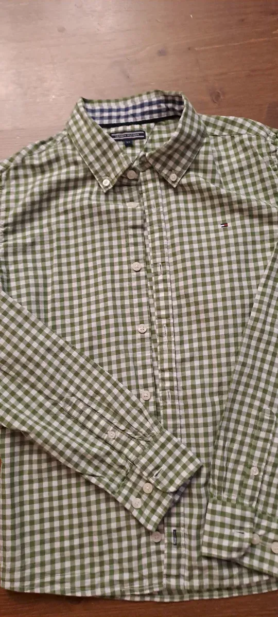 Camisa Tommy Hilfiger niño cuadros verde