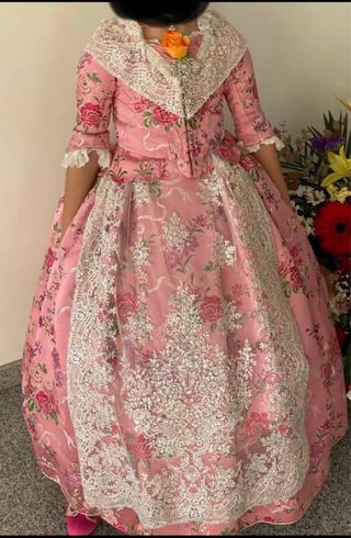Traje de Fallera Niña Rosa