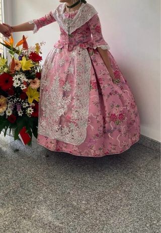 Traje de Fallera Niña Rosa