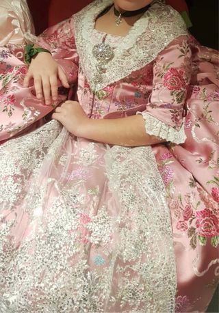 Traje de Fallera Niña Rosa