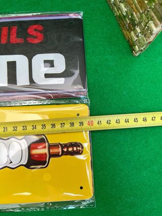 Placas metálicas Champion & Valvoline – 40x10 cm