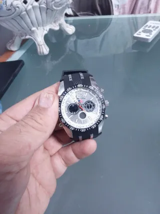 Reloj U.S. Polo Assn. Negro y Plateado