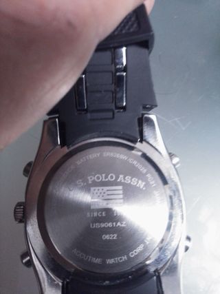 Reloj U.S. Polo Assn. Negro y Plateado