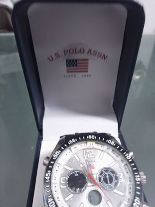 Reloj U.S. Polo Assn. Negro y Plateado