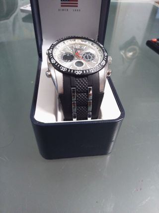 Reloj U.S. Polo Assn. Negro y Plateado