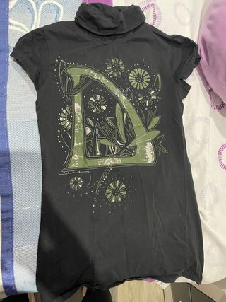 Camiseta cuello alto manga corta talla S/M