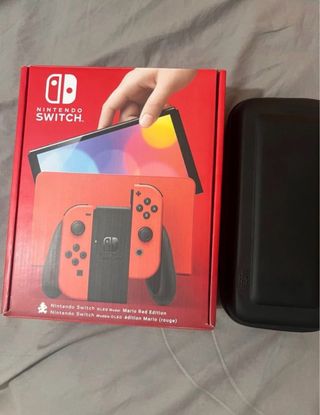 NINTENDO SWITCH OLED MARIO EDITION+2 GIOCHI+CUSTODIA