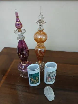 Set 5 elementi artigianato vintage Egitto