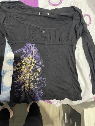 Camiseta manga larga estampada talla S/M