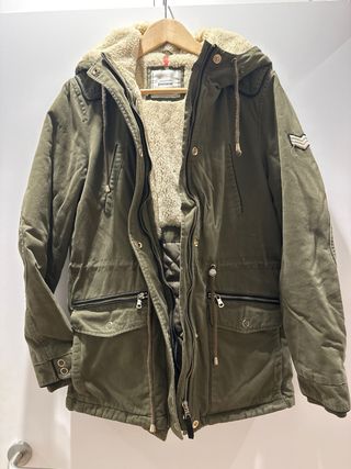 Parka verde mujer