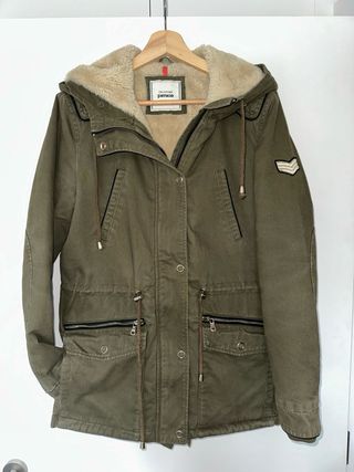 Parka verde mujer
