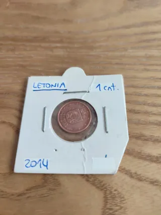 Moneda 1 céntimo Letonia 2014