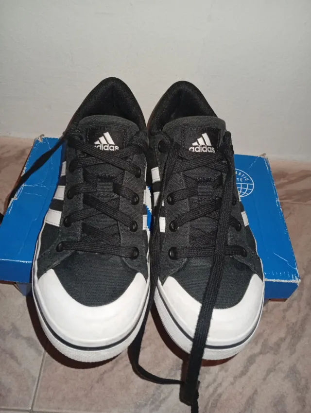 Zapatillas Adidas Mujer Talla 36 Negras Blancas